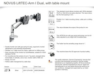 stand Novus składane ramię DUAL ARM do instalacji dwóch monitorów