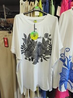 Bluzka, tunika Fly Out Italy biała, haft Plus Size !!!