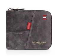 Portfel męski zapinany na zamek szary