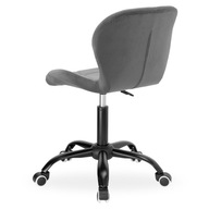 FOTEL BIUROWY ERGONOMICZNY KRZESŁO OBROTOWE WELUROWE NA KÓŁKACH GRAFITOWY