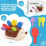 JEŻ MONTESSORI Zabawka Edukacyjna dla dzieci 18m+ motoryczna kolorowa