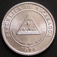 Nikaragua 5 centavos 1974 - stan menniczy -