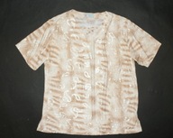 SONY TEX_Piękna BLUZKA_ecri beże elegancka prosta złoto wiskoza JEDYNA_46