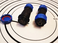 Wtyk/Wtyczka+Gniazdo 5-pin 30A 400V/500V IP68 SP21 WEIPU +kapa wielopinowe