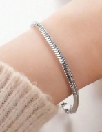 Bransoletka srebrna 925 – splot „kość węża” – 20 cm