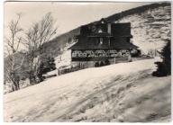 Równica k. Ustroń. Schronisko PTTK. Zima. Obieg 1960 rok.