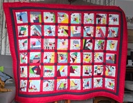 Patchwork, narzuta, kapa 165x210cm rękodzieło