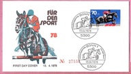 Niemcy 1978, FDC Bonn, sport, hippika, konie, kat.Mi 10€