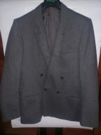 Marynarka męska Lordian 52 elegancka regular wełna szara jak nowa