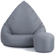 Pufa Sako XXXL szara tkaninowa kwadratowa nowoczesna