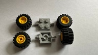 LEGO CITY KOŁO ŻÓŁTE Z OPONĄ 11x12mm 6014bc01+PŁYTKA 2x2 J.SZARA 4600