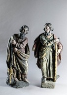 Apostołowie Szymon i Bartłomiej , piaskowiec XVIII wiek. 51 cm.