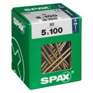 SPAX Wkręty do drewna 5x100mm PZ2 80 szt
