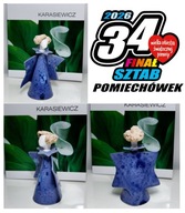 Rękodzieło ceramika Barbara Karasiewicz Anioł 16cm