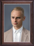 Obraz Witold Pilecki portret w drewnianej ramie ze szkłem