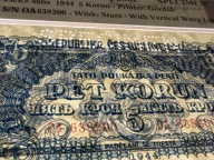 5 KORUN 1944 / SPECIMEN wzór / PMG 66 EPQ TOP POP / nr 1 na świecie
