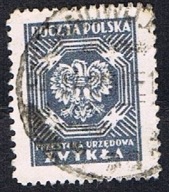 1950 Polska fi U21III - przesyłka urzędowa zwykła