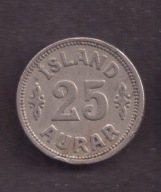 Islandia - 25 Aurar 1922 rok
