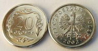 2002 r 20 gr groszy MW * MENNICZE