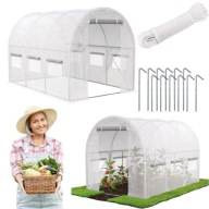 TUNEL FOLIOWY OGRODOWY SZKLARNIA MOCNA KONSTRUKCJA NA WARZYWA 6M2 2x3M