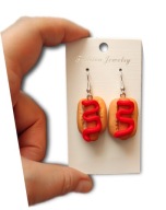 KOLCZYKI Z MODELINY FIMO HOT DOG