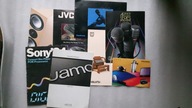 9 x Reklama sprzet Hi-Fi mikrofony organy kolumny ... SONY Grundig JVC