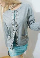 LETTICIA marynarka wdzianko żakiet ozdobiony sztrasami cyrkoniami XL