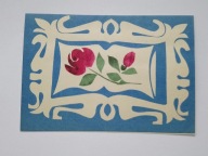 Stary telegram - Róże - proj. Jerzy Srokowski