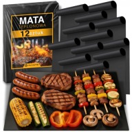 12X MATA TEFLONOWA DO GRILLA BBQ NIEPRZYWIERAJĄCA WIELORAZOWA 40X33 PREMIUM