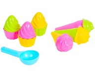 FOREMKI DO PIASKU LODY BABECZKI Zestaw 13 elementów dla Dzieci +18m