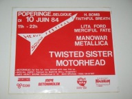 METALICA MANOWAR TWISTED SISTER MOTORHEAD Festiwal Heavy Sound 84 naklejka