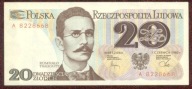 ZESTAW BANKNOTÓW 20 zł. 1982 r. UNC 12 szt. - różne serie jednoliterowe !!!