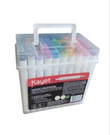 KAYET DUAL TIP MARKERS 60 KOL MARKERY DWUSTRONNE 3 mm/1 mm ZESTAW W WALIZCE