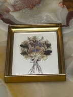 OBRAZEK PRZESTRZENNY SUSZ SUSZONE KWIATY WYPUKŁE SZKŁO