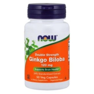 Suplement diety Now Foods Ginkgo Biloba 120 mg miłorząb japoński kapsułki