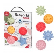 PIŁECZKI SENSORYCZNE TULLO SENSORKI 5 SZT BEZ DZIURKI KĄPIEL MASAŻ PASTEL