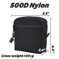 Torba taktyczna ULIONTAC z nylonu 500D, podwójny zamek błyskawiczny YKK