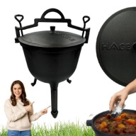 KOCIOŁEK ŻELIWNY EMALIOWANY 10L GARNEK MYŚLIWSKI WĘGIERSKI NA OGNISKO GRILL