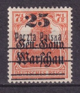 1918 Poczta Polska na GGW Fi 13IIa bład B11 (*) gw.Korszeń