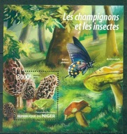 GRZYBY. INSEKT. NIGER. Mi Bl.A** 2015r