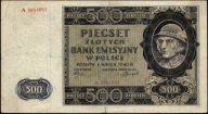 Polska 500 Złotych 1940 Seria A / VF – Generalne Gubernatorstwo GG
