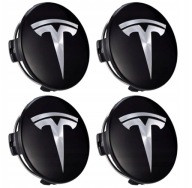 DEKLE ZAŚLEPKI DO ALUFELG TESLA 57MM / 51MM CZARNE NOWE