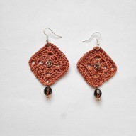 Kolczyki rękodzieło na szydełku