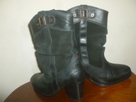 KOZAKI DAMSKIE LEVIS STRAUSS-R-37-WKŁ-24CM-SKÓRA NAT.ZNAKOMITE.