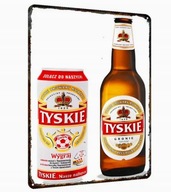 Metalowy Znak Piwa Tyskie gronie 20 cm x 30 cm