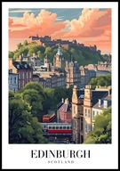 A2 PLAKAT MIASTO EDYNBURG SZKOCJA WIELKA BRYTANIA EDINBURGH SCOTLAND