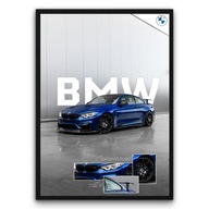 Plakat z ramą 30x40cm BMW M4 Competition Sport Auto Klasyk Design Hit