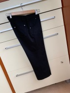 36 czarne spodnie proste nogawki długość 7/8