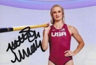 Autograf Katie Moon, skok o tyczce, złoto IO 2020