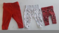 Getry niemowlęce 3 szt świąteczne 0-3m 56-62 cm